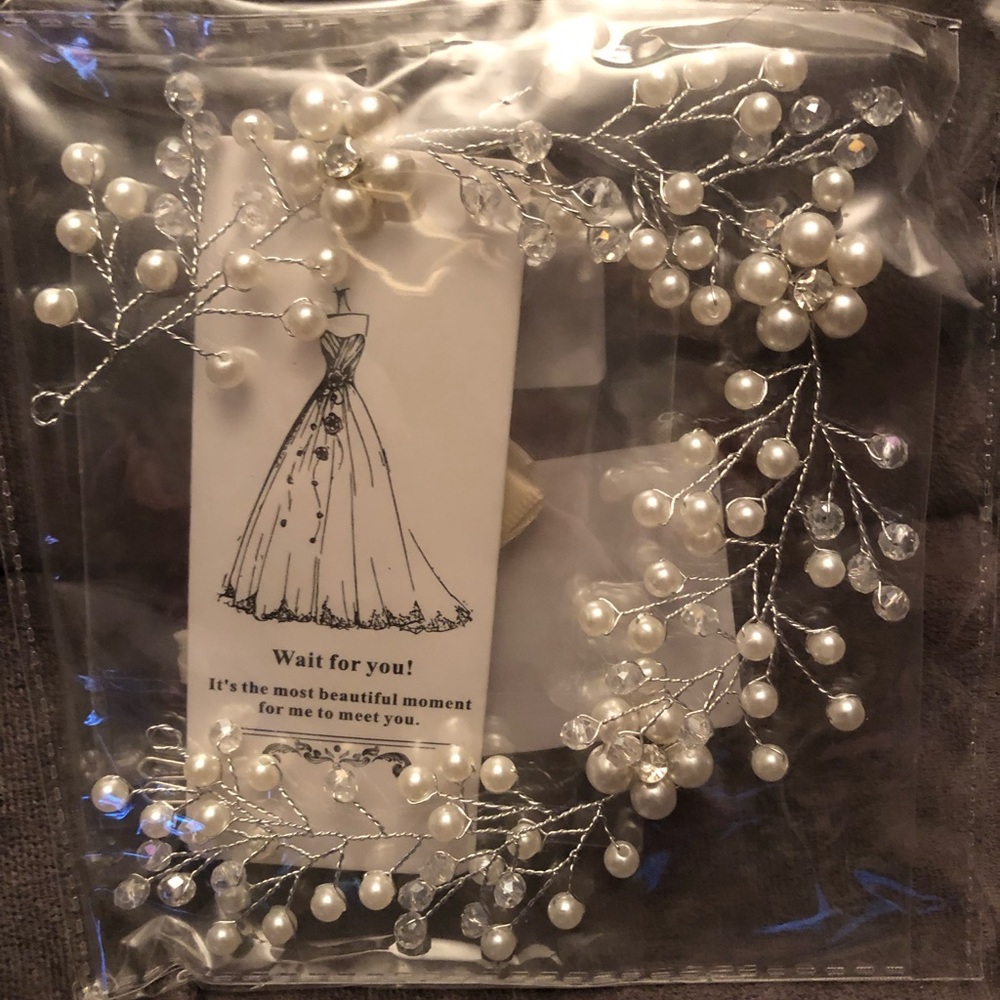 Bridal wedding hair vine headpiece